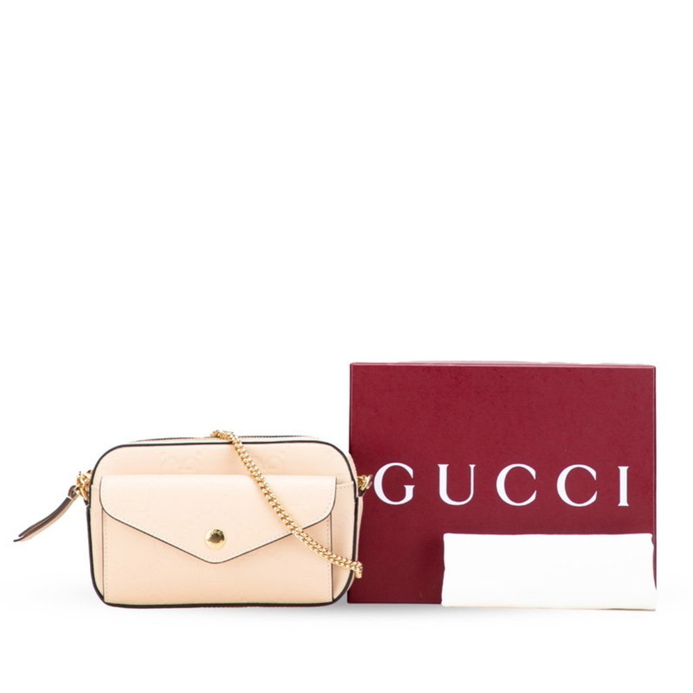 GUCCI Cream Leather Shoulder Bag - Picture 10 of 10